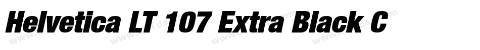 Helvetica LT 107 Extra Black Condensed Oblique字体转换